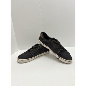 Levis Shoes Mens 7.5 Casual Sneakers Flats Comfort  Black Lace Up Low Shoes Levi